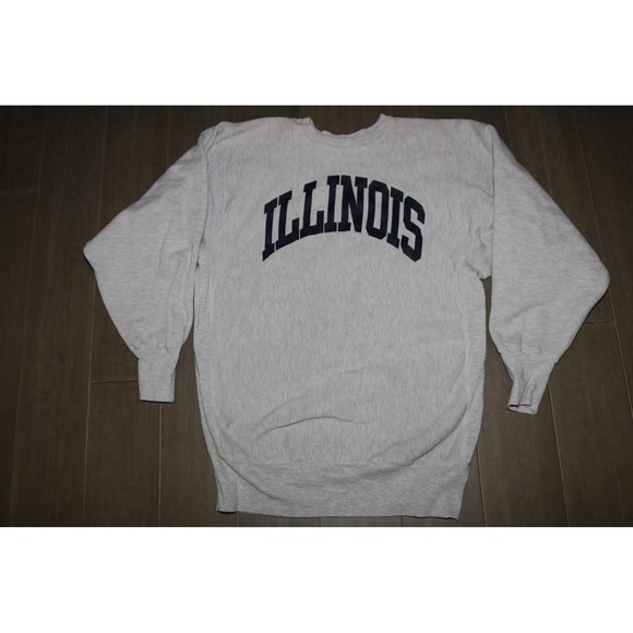 Champion Other - Vintage Champion Reverse Weave Illinois Sweatshirt Mens Large Gray Crewneck